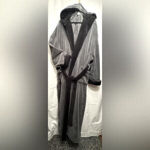 Alexander Del Rossa- Men’s Plush Fleece hooded oversized Robe-Size 3X-4X